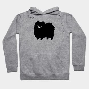 Black Pomeranian Cartoon Dog Hoodie